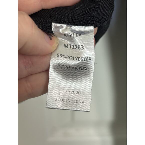 Anthropologie Mable Black Front Twist Crop Top Size Small Balletcore Slinky - Picture 4 of 5